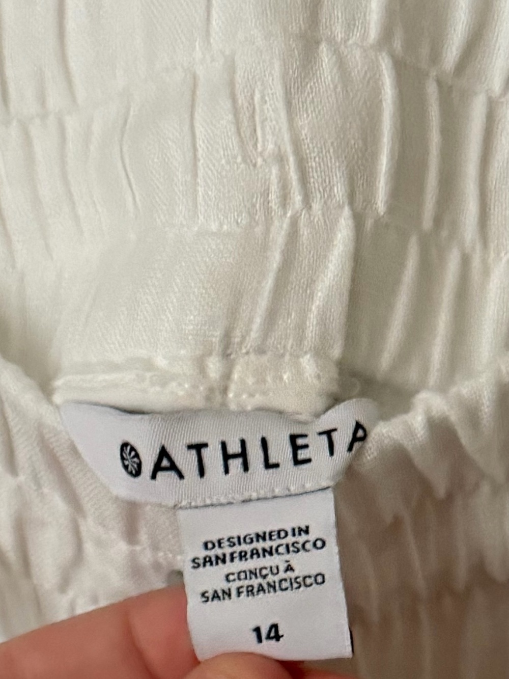 Athleta Women’s Cabo Linen Jogger White Womens Sz 14 Coastal Lagenlook - Picture 4 of 6
